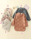 Toddler 12M-36M Waterproof Baby Smock Apron Bib With Crumb Catcher 6 Designs